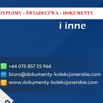 Ogłoszenie - Dyplom ukończenia studiów licencjackich Kupię - Siedlce - 950,00 zł