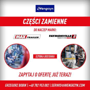 Ogłoszenie - Części do naczep FAYMONVILLE & MAX TRAILER - 0,01 zł