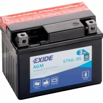 Ogłoszenie - Akumulator motocyklowy EXIDE ETX4L-BS YTX4L-BS 12V 3Ah 50A - Tychy - 80,00 zł