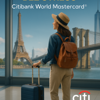 Ogłoszenie - Marzysz o podróżach bez zbędnych kosztów? Z kartą Citibank World Mastercard® to możliwe