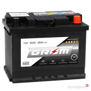 Ogłoszenie - Akumulator 60Ah 680A GROM AGM start&stop Prawy Plus Darmowy dowóz i wymiana - 550,00 zł