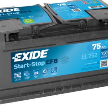 Ogłoszenie - Akumulator 75Ah 730A Exide Start Stop Efb EL752 P+  - Darmowy Dowóz i Wymiana - 545,00 zł