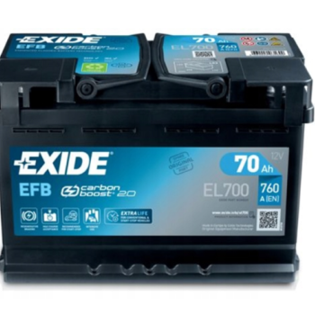 Ogłoszenie - Akumulator 70Ah 760A Exide Efb Start&Stop EL700 P+  - Darmowy Dowóz i Wymiana - Wielkopolskie - 505,00 zł