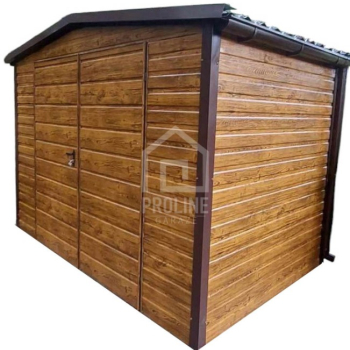 Ogłoszenie - Schowek - domek ogrodowy 3x2m - Brama dwuskrzydłowa - jasny orzech - drewnopodobny - rynny - dach dwuspadowy PLG152 - Małopolskie - 4 070,00 zł