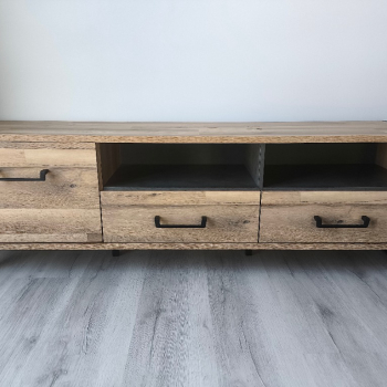 Ogłoszenie - Szafka RTV HUD 1D2S HUDT 131-C791 – 170 cm, dąb artisan/czarny mat