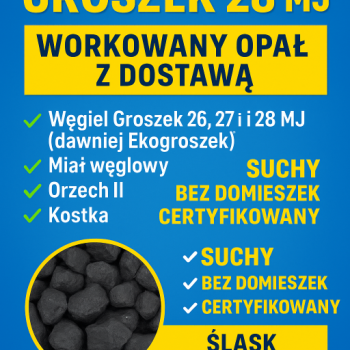Ogłoszenie - Węgiel Orzech, Kostka, Groszek – Czysty Polski Opał