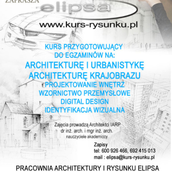 Ogłoszenie - Kurs Rysunku Architektura zapisy na rok szkolny 2025/2026
