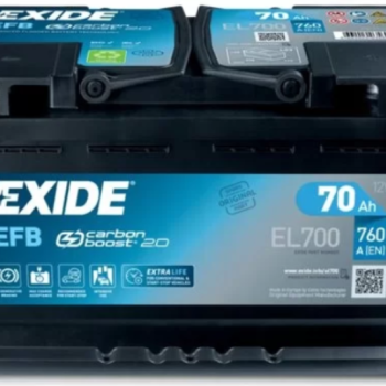 Ogłoszenie - Akumulator 70Ah 760A 12V Exide EL700 EFB-DARMOWA DOSTAWA