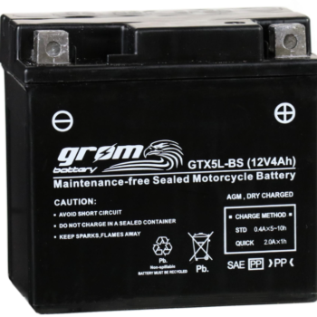 Ogłoszenie - Akumulator 4Ah 80A P+ 12V GROM GTX5L-BS YTX5L-BS DARMOWY DOWÓZ