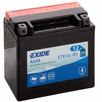 Ogłoszenie - Akumulator motocyklowy 12Ah EXIDE ETX14L-BS YTX14L-BS DARMOWA DOSTAWA - Pruszków - 235,00 zł