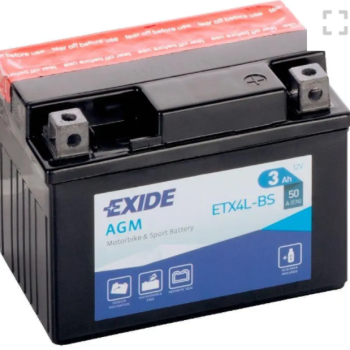 Ogłoszenie - Akumulator motocyklowy 3Ah EXIDE ETX4L-BS YTX4L-BS 12V 50A DARMOWY DOWÓZ - Radom - 80,00 zł