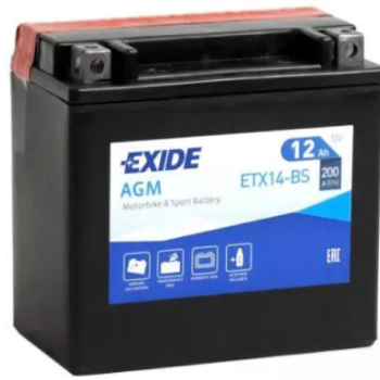 Ogłoszenie - Akumulator motocyklowy 12Ah 200A 12V EXIDE ETX14-BS YTX14-BS DARMOWY DOWÓZ - Płock - 210,00 zł