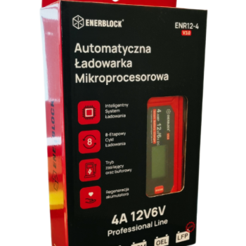 Ogłoszenie - Automatyczna ładowarka mikroprocesorowa Enerblock 12V 4A AGM GEL EFB LFP DARMOWY DOWÓZ