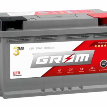 Ogłoszenie - Akumulator 80Ah 800A GROM EFB START&STOP Prawy Plus-DARMOWY DOWÓZ - Płock - 600,00 zł