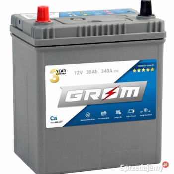 Ogłoszenie - Akumulator GROM Premium 38Ah 340A EN Japan PRAWY LUB LEWY  Plus