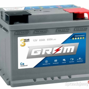 Ogłoszenie - Akumulator 65Ah 650A Grom Premium PRAWY PLUS - Pruszków - 390,00 zł
