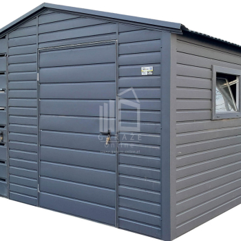 Ogłoszenie - Schowek - domek ogrodowy 2,2x2m + wiata 0,8m + drzwi w wiacie - drzwi - okno - antracyt - dach dwuspadowy ID991