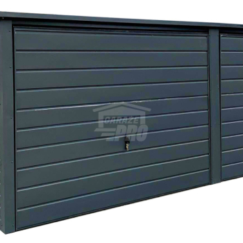 Ogłoszenie - Garaż blaszany 6x6m - Brama uchylna - Antracyt Dach spad w tył GP596