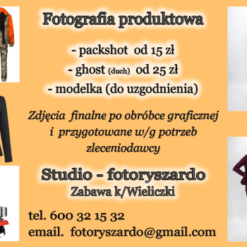 Ogłoszenie - Fotografia produktowa - Wieliczka - 15,00 zł