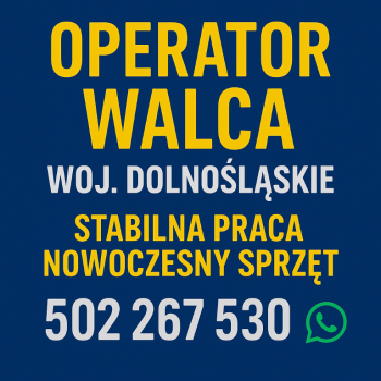 Ogłoszenie - Operator walca