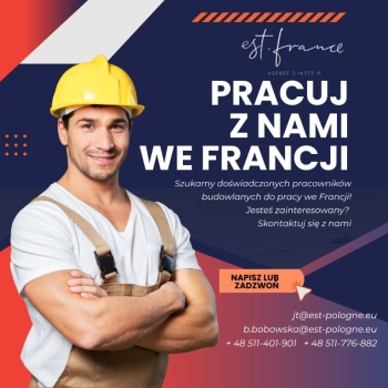 Ogłoszenie - ATRAKCYJNE OFERTY PRACY W SEKTORZE BUDOWLANYM! ZGŁOŚ SIĘ JUŻ DZIŚ!