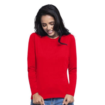 Ogłoszenie - Damska koszulka t shirt longsleeve z długim rękawem czerwona B&C