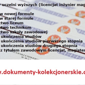 Ogłoszenie - Kup dyplom magistra z wpisem średnie, matura