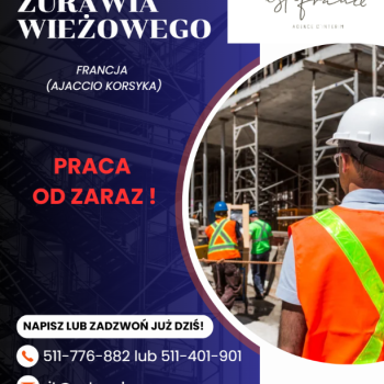 Ogłoszenie - PRACA OD ZARAZ! OPERATOR ŻURAWIA WIEŻOWEGO!