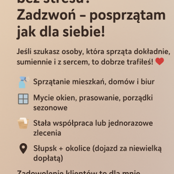Ogłoszenie - Profesjonalne usługi sprzątania - 40,00 zł