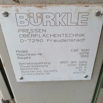 Ogłoszenie - 4-walcowa nakładarka kleju BURKLE