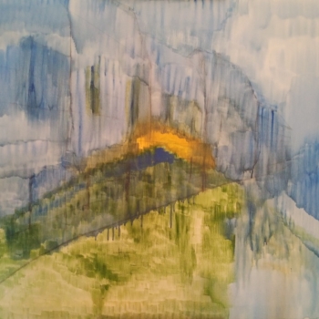 Ogłoszenie - Kompozycja 70x100cm, farby olejne, nowoczesne abstrakcyjne malarstwo