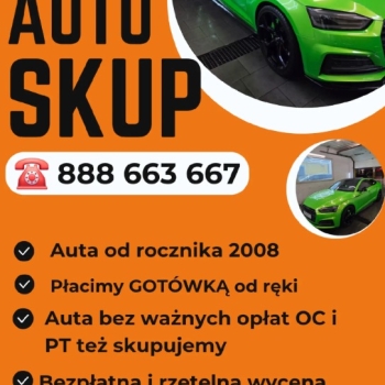 Ogłoszenie - Skup aut za GOTÓWKĘ tel. 8886636637