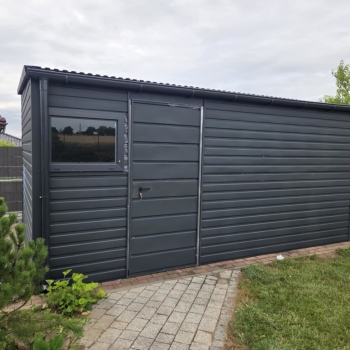 Ogłoszenie - Domek Ogrodowy 5x2m Spad na tył Ciemny Grafit Mat PREMIUM