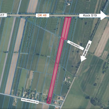 Ogłoszenie - Ziemia inwestycyjna rolno/budowlana, 2,02 ha przy trasie K48 łączącej S19 (Via Carpatia) i S17 (Warszawa-Lublin)
