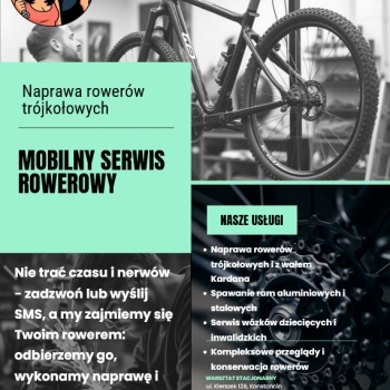 Ogłoszenie - Naprawa rowerów trójkołowych, z wałem Kardana i spawaniu ram aluminiowych, stalowych