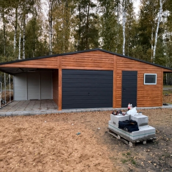 Ogłoszenie - Garaż Blaszany Blaszak 10x6 dwuspadowy drewnopodobny PRODUCENT