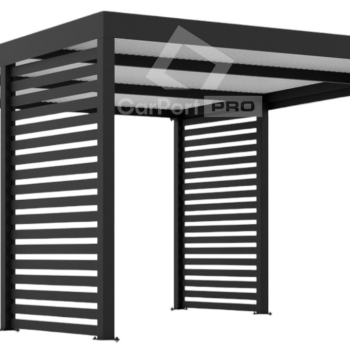 Ogłoszenie - CarPort PREMIUM - wiata samochodowa 4x5 - antracyt - zabudowa  CP104