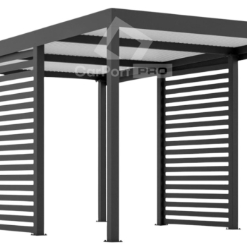 Ogłoszenie - CarPort PREMIUM - wiata samochodowa 3x5 - antracyt - zabudowa  CP105