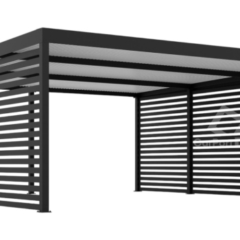 Ogłoszenie - CarPort PREMIUM - wiata samochodowa 6x5,7 - antracyt - zabudowa  CP110