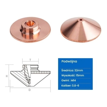 Ogłoszenie - Dysza podwójna Raytools Typ A 2.0 mm, Weni Solution