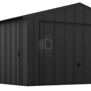 Ogłoszenie - Garaż blaszany 4x5m - brama uchylna - drzwi - blacha na rąbek - dach dwuspadowy ID1003