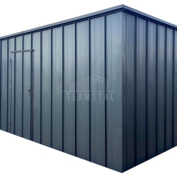 Ogłoszenie - Garaż blaszany 6x8 - brama uchylna - drzwi - blacha na rąbek - dach spad w tył TS1093