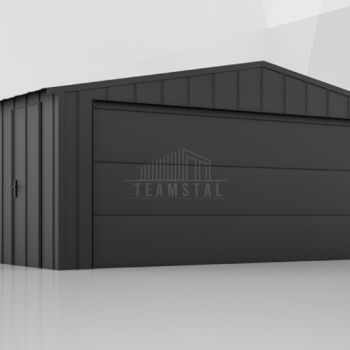 Ogłoszenie - Garaż blaszany 6x4 - brama segmentowa - drzwi - blacha na rąbek - dach dwuspadowy TS1088