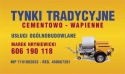 Ogłoszenie - Tynki Tradycyjne Białystok-Bielsk Podlaski-Hajnówka-Sokółka-Ełk
