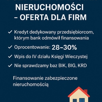 Ogłoszenie - Pożyczki hipoteczne