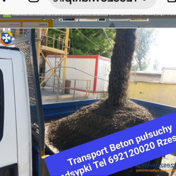 Ogłoszenie - Rzeszów Betoniarnia Beton pułsuchy towarowy B20 B25 Transport tel 692120020 - Rzeszów - 1,00 zł