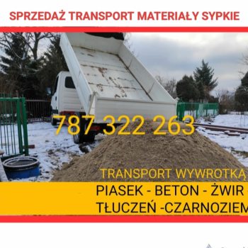 Ogłoszenie - Sprzedaż piasek płukany kopany Kruszywa Rzeszów Tyczyn tel 787322263