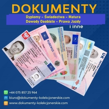 Ogłoszenie - Wysokiej jakości dokumenty kolekcjonerskie, kolekcjonerski dowód osobisty - Szczecin - 950,00 zł