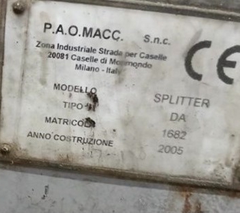 Ogłoszenie - Rozcinarka do listew P.A.O.MACC. Splitter