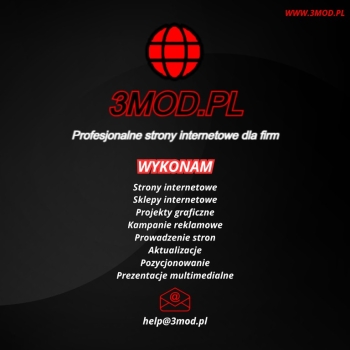 Ogłoszenie - Profesjonalne strony internetowe od 899 PLN • 3mod.pl Gdańsk • Sklepy online, portale, wizytówki